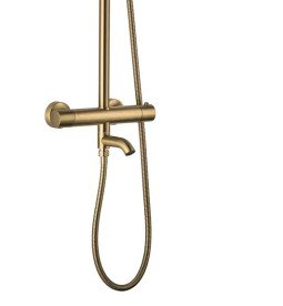 Душевая стойка VBI Milano с термостатом и душевым гарнитуром матовое золото VBI-050111BG