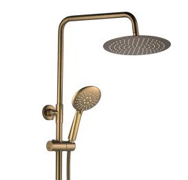 Душевая стойка VBI Milano с термостатом и душевым гарнитуром матовое золото VBI-050111BG