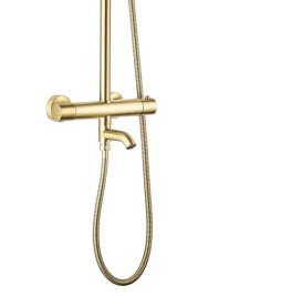 Душевая стойка VBI Milano с термостатом и душевым гарнитуром золото VBI-050111GL