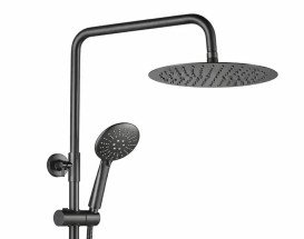 Душевая стойка VBI Milano с термостатом и душевым гарнитуром графит VBI-050111GR