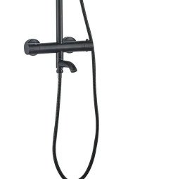 Душова стійка VBI Milano з термостатом і душовим гарнітуром чорний VBI-050111BL