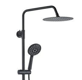 Душова стійка VBI Milano з термостатом і душовим гарнітуром чорний VBI-050111BL