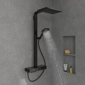 Душевая стойка Villeroy & Boch Infinity Showers с термостатом матовый черный TVS110005000K5