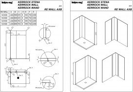 Душевая задняя стенка Kolpa San Re-Wall 120х80 см Kerrock белый 551500