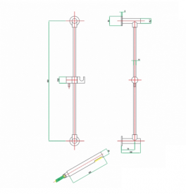 Душовий гарнітур Fiore зі штангою і ручним душем хром 30039700