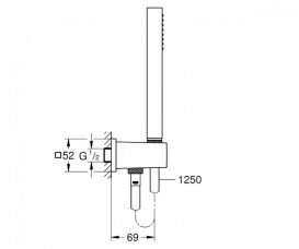 Душовий гарнітур Grohe Euphoria Cube з вбудованим підключенням хром 26405000