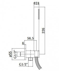 Душевой гарнитур с настенным держателем Paffoni Tondo хром ZDUP 094 CR