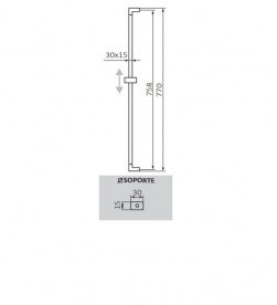 Душовий гарнітур зі штангою GRB Hydro хром 05035003
