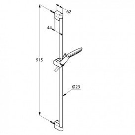 Душевой гарнитур со штангой Kludi Freshline хром 6784005-00