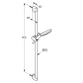 Душовий гарнітур зі штангою Kludi Freshline три типи струменя білий / хром 6794091-00