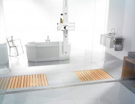 Душевой канал ACO ShowerDrain C 70х885 мм стандартный сифон без решетки нержавеющая сталь 408738