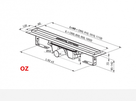 Желоб водосточный Ravak 10° OZ 300 нержавеющая сталь X01575