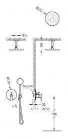 Душевой комплект скрытого монтажа для ванной Tres BM-tres Selection 01718080