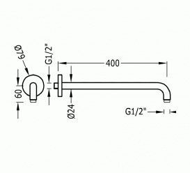 Душовою кронштейн для душової системи Tres Docce хром 13462104