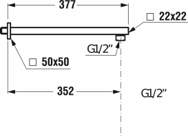 Душовою кронштейн Jika Cubito настінний хром H3664200040001