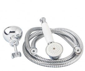 Душовий набір з настінним тримачем Emmevi Deco-Tiffany білий BIO110