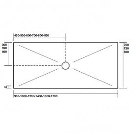 Душовий піддон акриловий Kerasan H3 160х70 см білий 704708