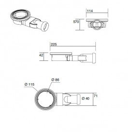 Душовий піддон акриловий Kerasan H3 160х70 см білий 704708