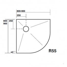 Душевой поддон акриловый Kerasan H3 угловой 100х100 см белый 704917