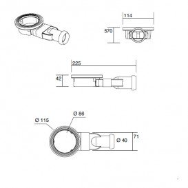 Душевой поддон акриловый Kerasan H3 угловой 100х100 см белый 704917