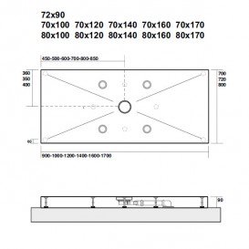 Душовий піддон акриловий Kerasan H9 70х100 см прямокутний білий 704805