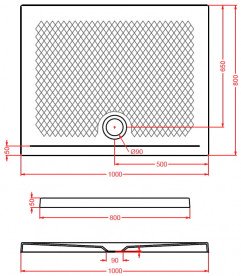 Душевой поддон Artceram Texture 100х80 см керамика зеленый PDR019 43;00