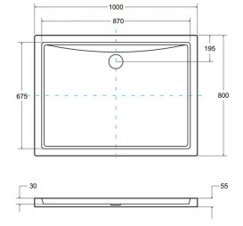 Душевой поддон Besco Alpina Slimline 100х80 см акрил белый BAA-108-P