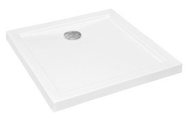 Душовий піддон Besco Aquarius SlimLine 90х90 см акрил білий BAA-90-K