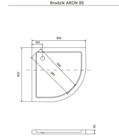 Душевой поддон Besco Aron Slimline 80х80 см акрил белый BAA-80-NR