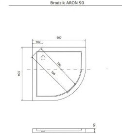 Душевой поддон Besco Aron Slimline 90х90 см акрил белый BAA-90-NR