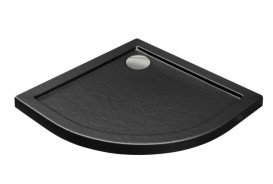 Душевой поддон Besco Aron SlimLine Stone Effect 90х90 см акрил черный BAA-90-NR-CN
