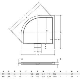Душевой поддон Besco Axim Ultraslim 90х90 см акрил белый #BAX-90-NR