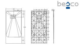 Душевой поддон Besco Vexo 180х90 см SMC белый BV-180-90-P