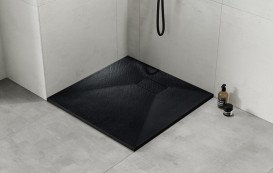 Душовий піддон Besco Vexo 90х90 см SMC чорний BVB-90-90-K
