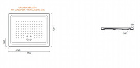 Душовий піддон Catalano 90х72 см кераміка білий матовий 19072H4BM