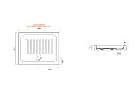 Душевой поддон Catalano Base 100х80 см сантехническая керамика белый 18010000