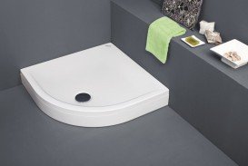 Душевой поддон четверть круга Kolpa San Eisa 90x90 см акрил белый с панелью 995190