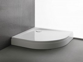 Душевой поддон четверть круга Kolpa San Evelin Tray R 80х80 см акрил белый с панелью 593310