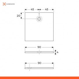 Душовий піддон Geberit Olona 100х100 штучний камінь білий матовий 550.752.00.1