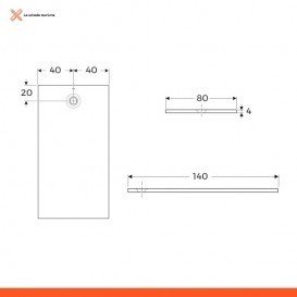 Душовий піддон Geberit Olona 140х80 штучний камінь білий матовий 550.768.00.1