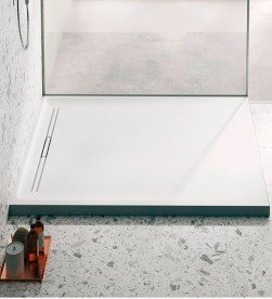 Душовий піддон Geberit Sestra 90х90 см структура сланцю білий 550.250.00.2