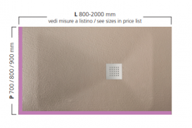 Душевой поддон Hatria Dedicato Edge L 1600x1000 мм DX/RH SOLITEX палитра на выбор Y5AM