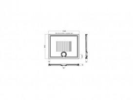 Душевой поддон Hatria LIF H3 100х80 см керамика белый Y1ZY01