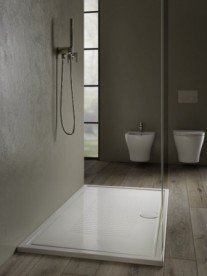 Душовий піддон Hatria LIF H3 100х80 см кераміка білий з сифоном PBY1ZY01