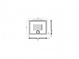 Душевой поддон Hatria LIF H3 100х80 см керамика белый с сифоном PBY1ZY01