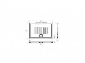 Душовий піддон Hatria LIF H3 120х70 см кераміка білий з сифоном PBY1ZZ01