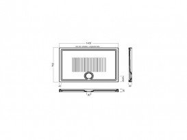 Душевой поддон Hatria LIF H3 140х70 см керамика белый Y1ZW01