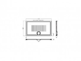 Душевой поддон Hatria LIF H3 140х80 см керамика белый Y1ZV01