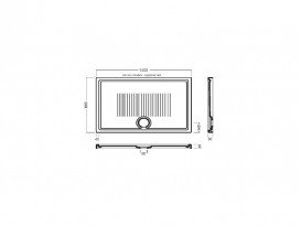 Душовий піддон Hatria LIF H3 140х80 см кераміка білий з сифоном PBY1ZV01