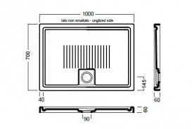 Душовий піддон Hatria LIF.ST 100х70 см білий YXMJ01